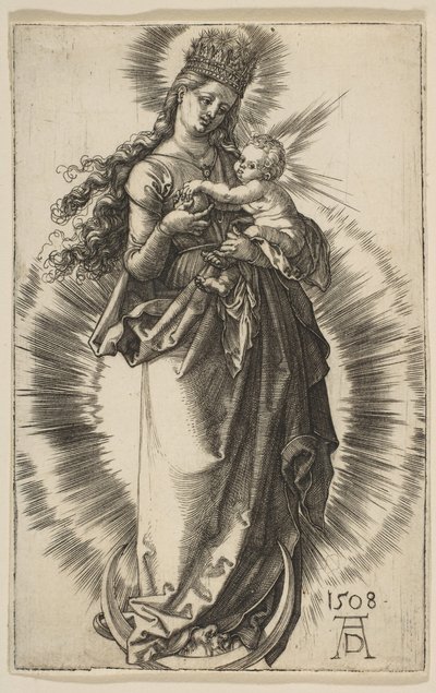 Virgin on a Crescent with a Starry Crown, 1508 by Albrecht Dürer