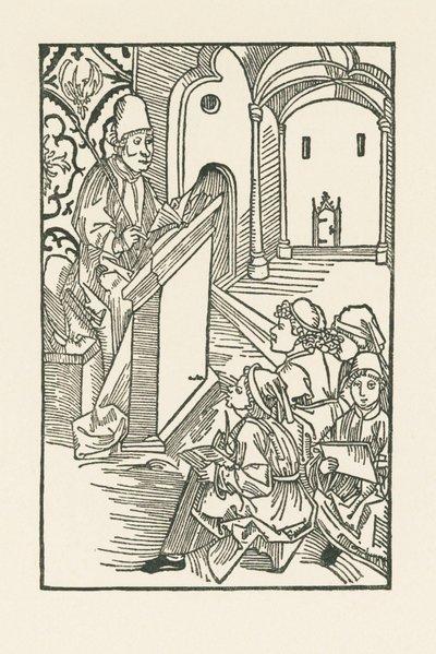 A Teacher with Four Scholars by Albrecht Dürer or Duerer
