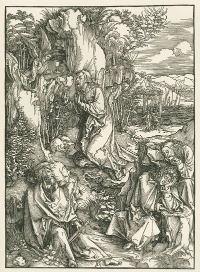 Agony in the Garden - Christ on the Mount of Olives by Albrecht Dürer or Duerer