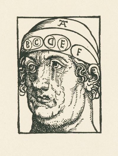 Head for the Purpose of the Study of Phrenology by Albrecht Dürer or Duerer