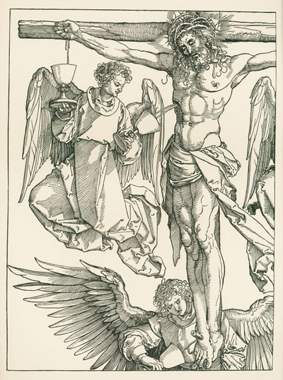 Christ on the Cross with Three Angels by Albrecht Dürer or Duerer