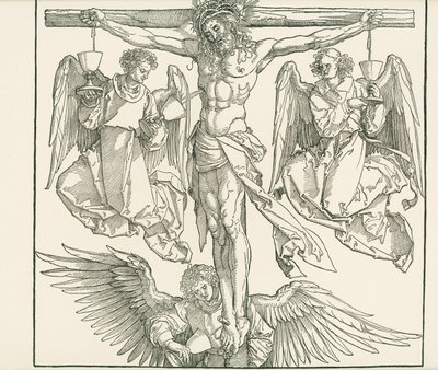 Christ on the Cross with Three Angels by Albrecht Dürer or Duerer