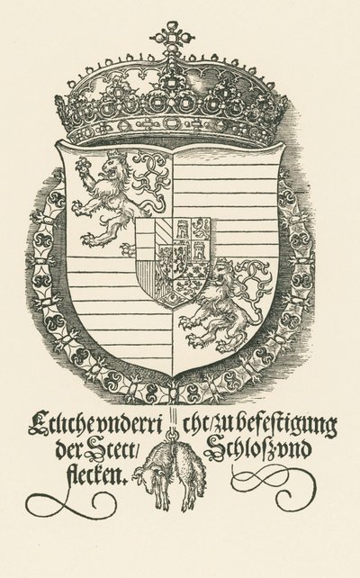 Coat of Arms of Ferdinand I, King of Bohemia and Hungary by Albrecht Dürer or Duerer
