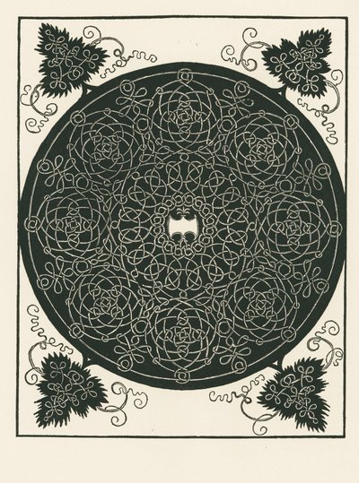 Knot with long hexagonal centre-piece and round scrolls by Albrecht Dürer or Duerer