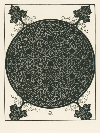 Knot with Small Black Circle in the Centre Repeated Six Times by Albrecht Dürer or Duerer