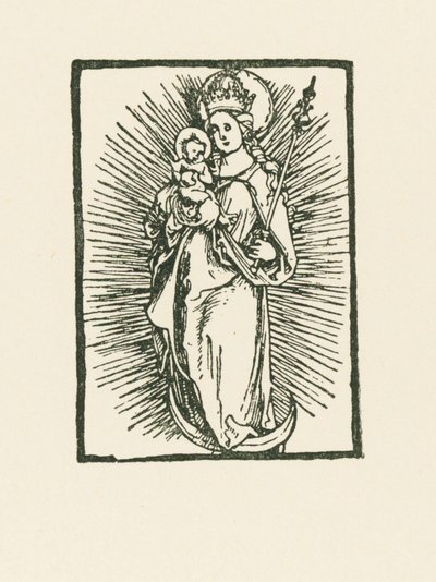 Mary Virgin as Queen of Heaven in the Sun by Albrecht Dürer or Duerer
