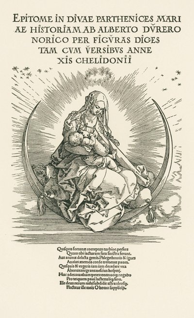 Mary Virgin with Child in Glory by Albrecht Dürer or Duerer