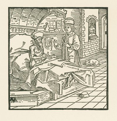 Master Cato on His Death-bed Gives Good Instructions to His Son by Albrecht Dürer or Duerer