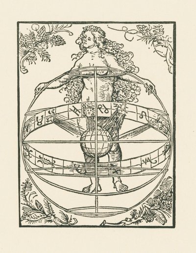 Nude Woman with the Zodiac by Albrecht Dürer or Duerer