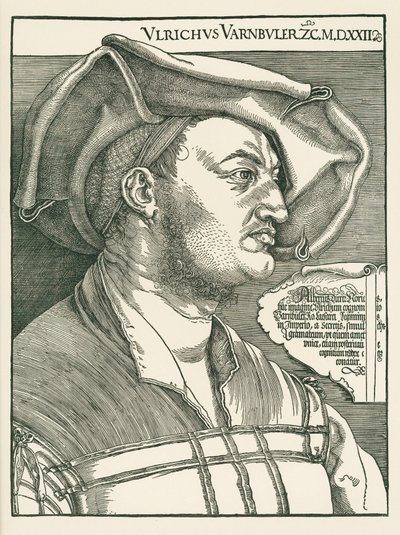 Portrait of Ulrich Varnbueler by Albrecht Dürer or Duerer