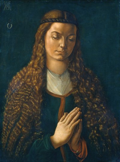 Portrait of a Young Woman with Her Hair Down by Albrecht Dürer or Duerer