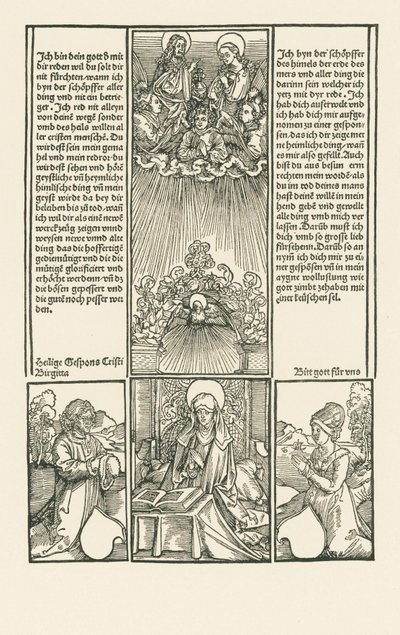 Saint Birgitta as Intercessor, with a Married Couple Praying by Albrecht Dürer or Duerer