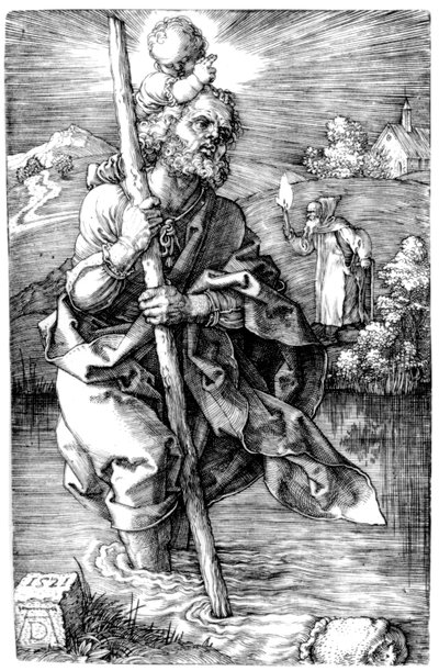 Saint Christopher Facing Right by Albrecht Dürer