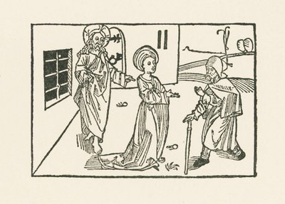Second Work of Mercy: Reception of the Pilgrim in His House by Albrecht Dürer or Duerer