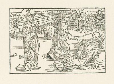 Sixth Work of Mercy: Care for the Burial of a Fellow Man by Albrecht Dürer or Duerer