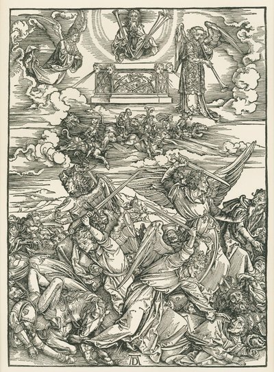 The Battle of the Angels. The Revelation of Saint John by Albrecht Dürer or Duerer