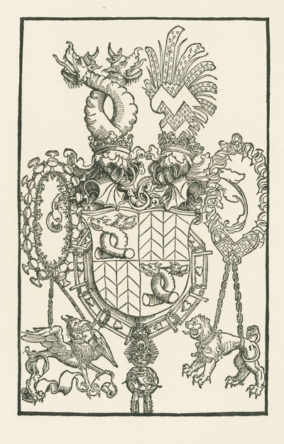 The Coat of Arms of Florian Waldauf von Waldenstein by Albrecht Dürer or Duerer