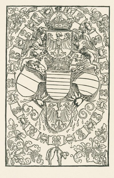 The Coat of Arms of Maximilian I, as King of the Romans by Albrecht Dürer or Duerer