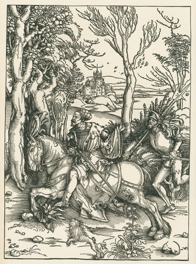 The Knight and the Landsknecht by Albrecht Dürer or Duerer