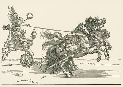 The Small Triumphal Car or The Burgundian Marriage by Albrecht Dürer or Duerer