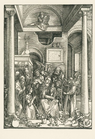 The Virgin Worshipped by Angels and Saints by Albrecht Dürer or Duerer
