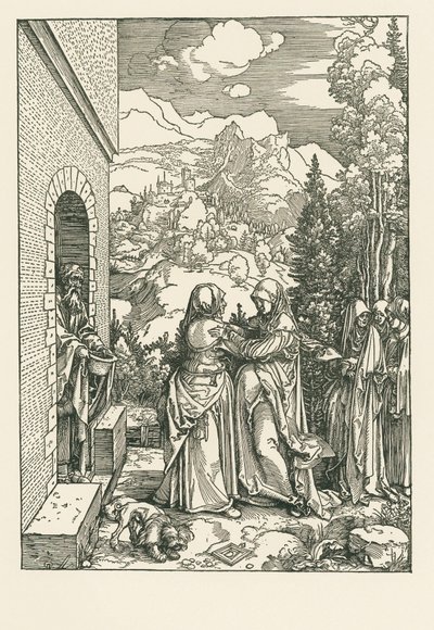 The Visitation - Saint Mary Visits Saint Elisabeth by Albrecht Dürer or Duerer