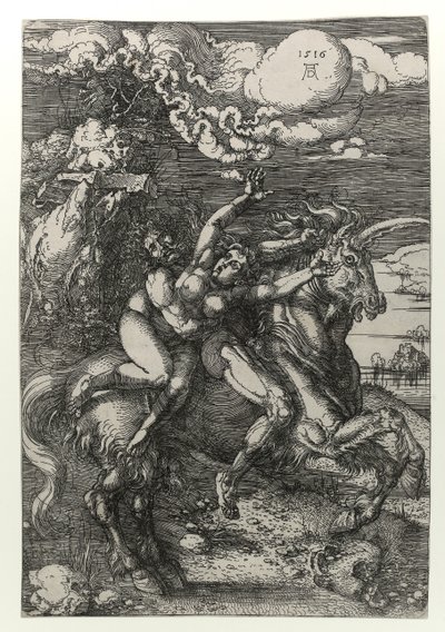 The abduction on the unicorn by Albrecht Dürer