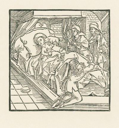 The Noble Lady in Waiting Who Fed Her Dogs Well, But Allowed the Poor to Famish by Albrecht Dürer or Duerer