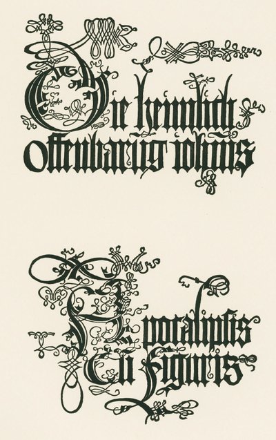 Title of the German Edition of 1498: The Secret Revelation of John by Albrecht Dürer or Duerer