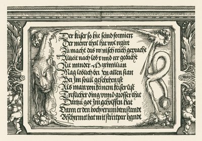 Triumphal Arch for Emperor Maximilian I by Albrecht Dürer or Duerer