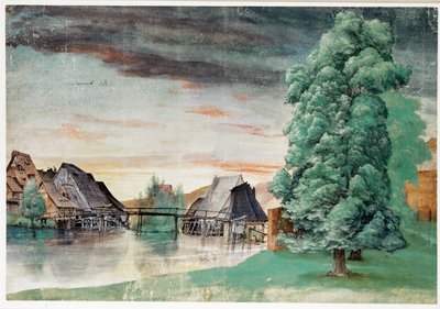 Mill under Willows by Albrecht Dürer or Duerer