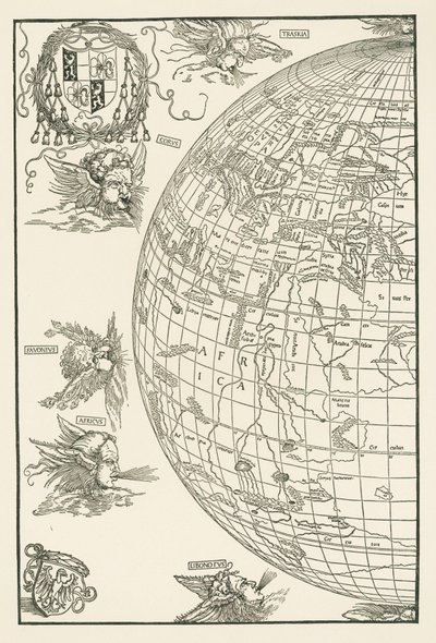 World Map of Johannes Stabius by Albrecht Dürer or Duerer
