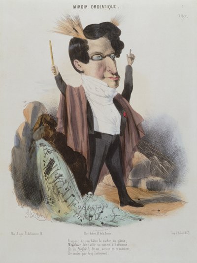 Caricature of Jakob Meyerbeer by Alcide Joseph Lorentz
