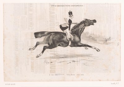 Young Man on Galloping Horse by Alcide Joseph Lorentz