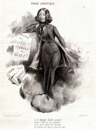 Portrait of George Sand by Alcide Joseph Lorentz
