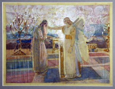 Archangel Gabriel Strikes Zacharias Dumb by Aleksandr Andreevich Ivanov
