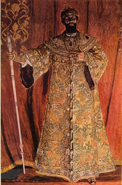 Portrait of Fyodor Ivanov Shaliapin in the Role of Boris Godunov by Aleksandr Jakovlevic Golovin