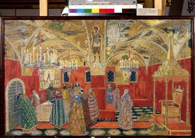 In the Kremlin. Set Design for the Opera Boris Godunov by M. Mussorgsky by Aleksandr Jakovlevic Golovin