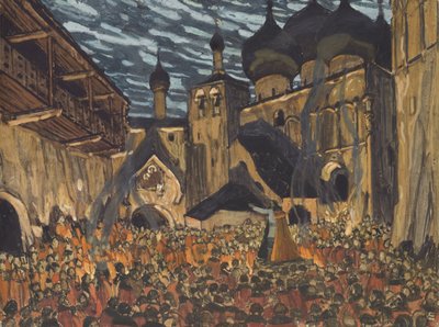 Stage Design for the Opera The Maid of Pskov by N. Rimsky-Korsakov by Aleksandr Jakovlevic Golovin