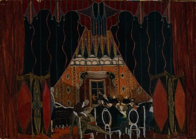 Stage Design for the Theatre Play The Masquerade by M. Lermontov by Aleksandr Jakovlevic Golovin