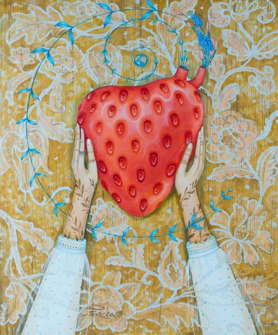 Nurturing Strawberry Heart by Aleksandra Paranchenko