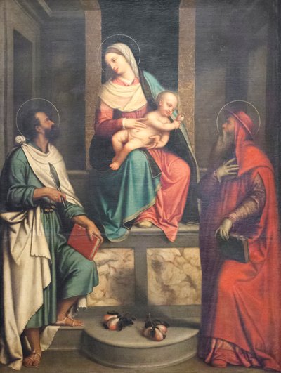 Madonna with Child and Saints by Alessandro Bonvicino Moretto