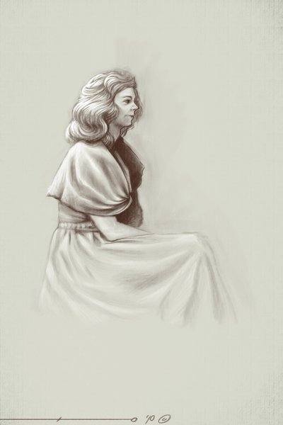 A young woman living under the First Empire, early 19th century by Alessandro Lonati