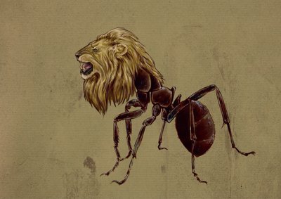 Representation of a Myrmecoleo by Alessandro Lonati