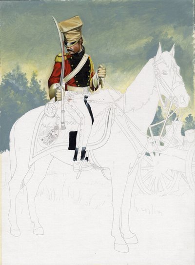 First Empire: soldier of the light cavalry of the great French Napoleonic army (unfinished) by Alessandro Lonati