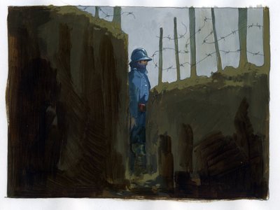 First World War: a French army guard in a trench by Alessandro Lonati