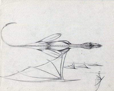 Legendary animal for fantasy illustration: study for a dragon by Alessandro Lonati