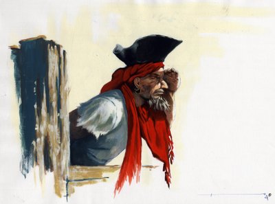 Pirate of the Caribbean looking at the horizon by Alessandro Lonati