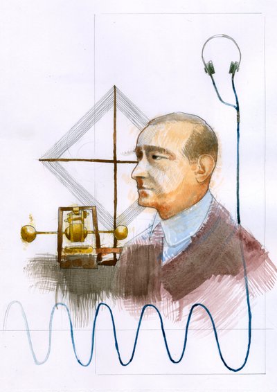Portrait of Guglielmo Marconi by Alessandro Lonati