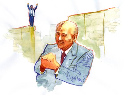 Portrait of Mikhail Gorbachev by Alessandro Lonati